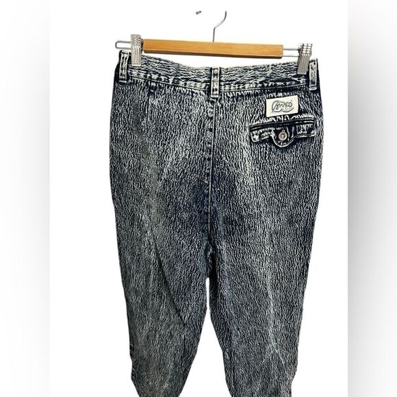 Vintage Margo club women jeans acid wash dark blue small 80s - Picture 3 of 15